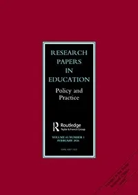 Cover of the journal Research Papers in Education, Policy and Practice, published by Routledge